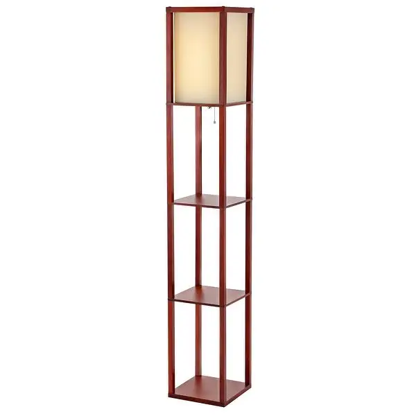 GetLedel 63-inch Etagere Floor Lamp with 3-tier Storage Shelf