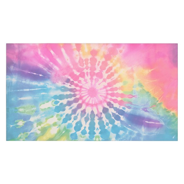 Emanuela Carratoni Boho Rainbow Tie Dye Tablecloth deny Designs