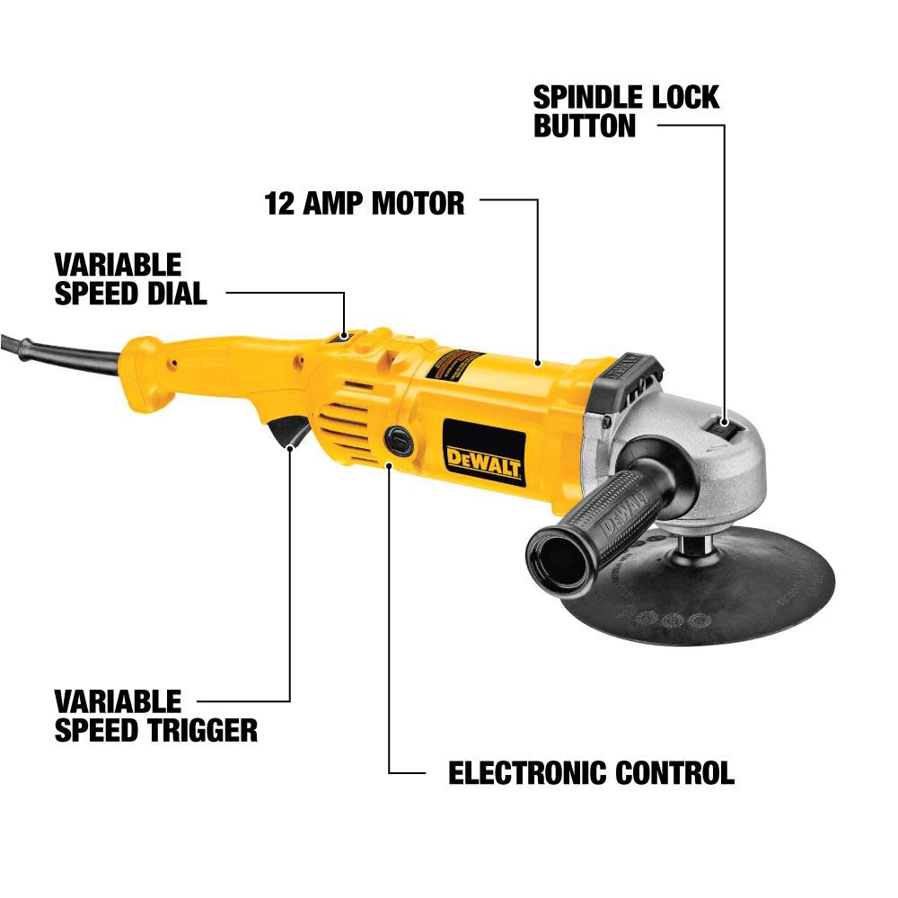 DW 7-in/9-in Variable Speed Polisher DWP849 from DW