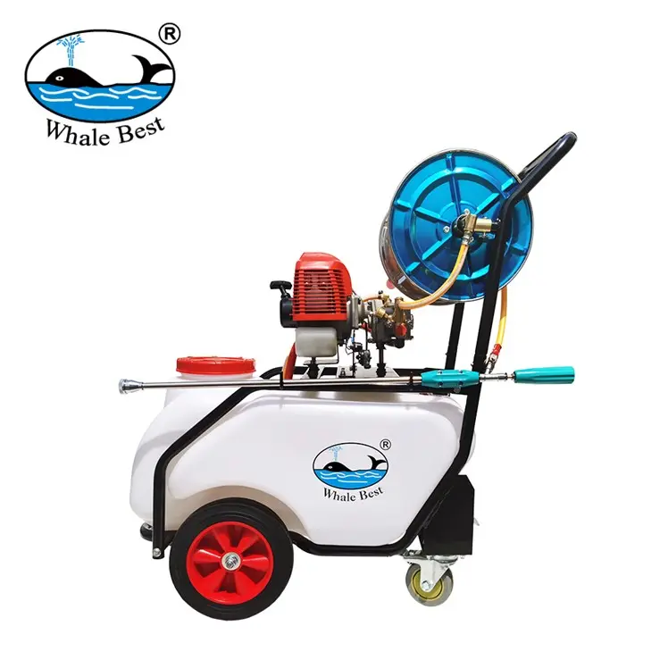 Custom gasoline power trolley sprayer with wheel