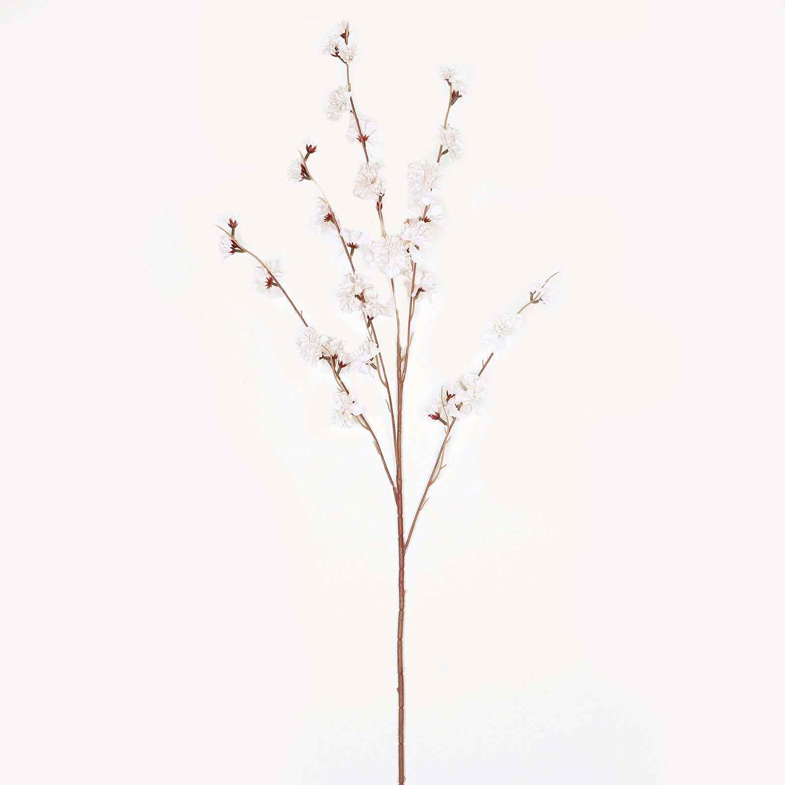 2 Branches Ivory Artificial Silk Carnation Flower Stems 42