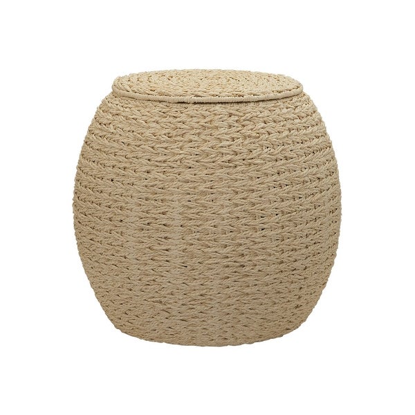 Household Essentials Indoor/Outdoor Barrel Basket Side Table