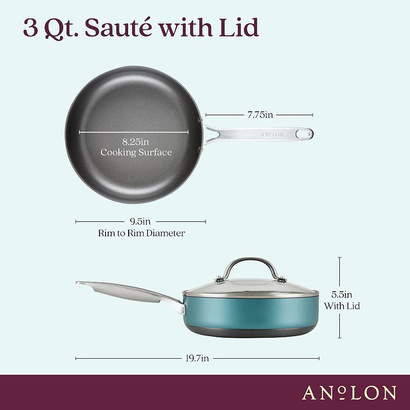 Anolon Achieve 3-qt. Hard-Anodized Nonstick Sauté Pan with Lid