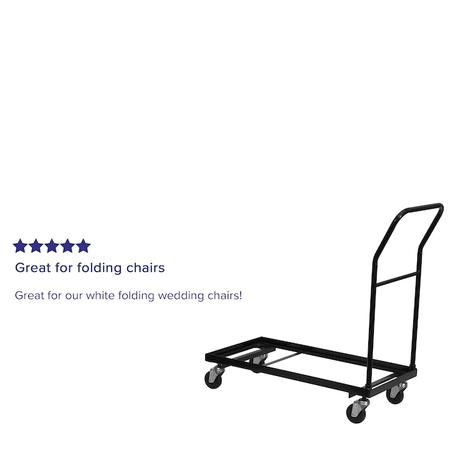 Flash Furniture Black Folding Chair Dolly