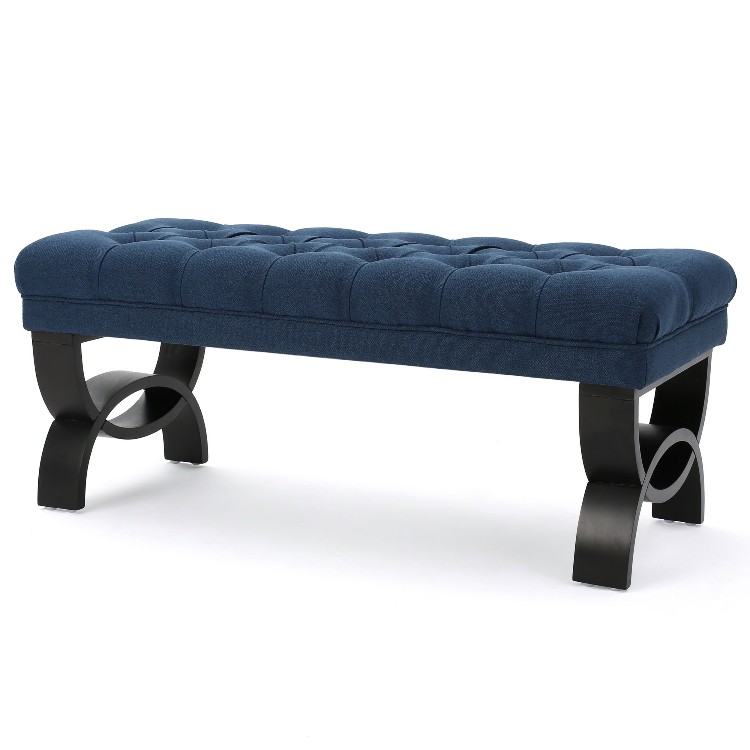 Reddington Tufted Fabric Ottoman Bench