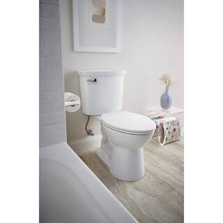 American Standard Vormax UHET Tall Height 2-Piece 1.0 GPF Single Flush Elongated Toilet in White Seat Not Included 238AA114.020