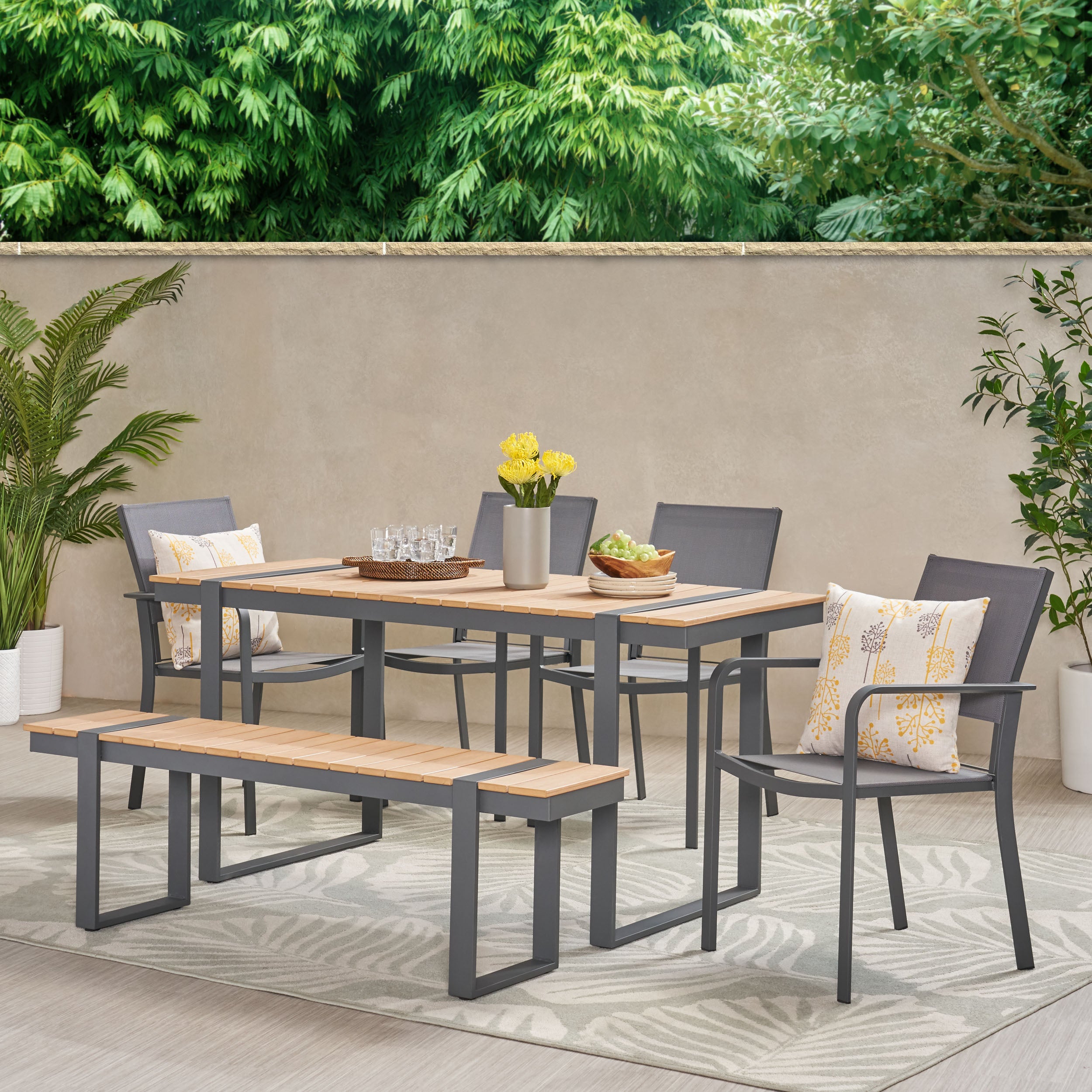 Watts Outdoor 6 Piece Aluminum Dining Set