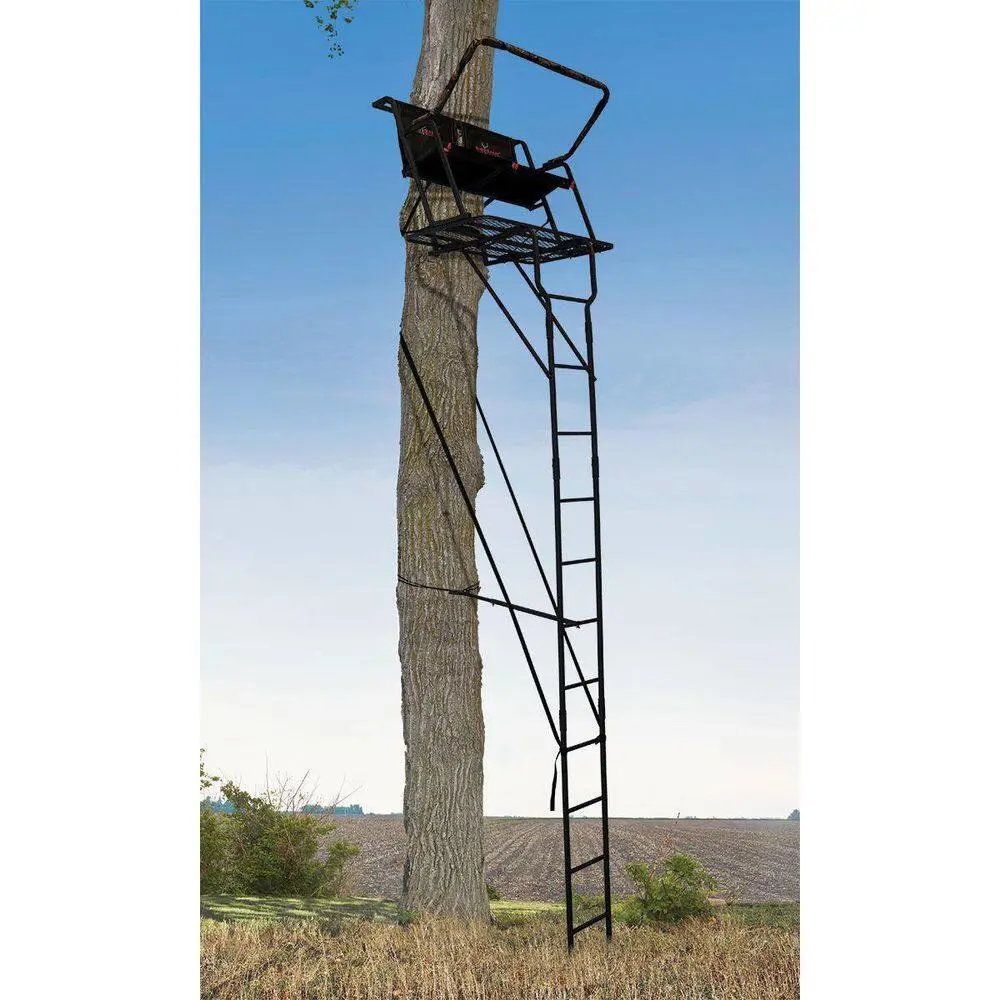 BIG GAME TREESTANDS Spector XT Lightweight Portable 2 Hunter Tree Ladder Stand 17 ft. Dimensions (L x W x H): 15 x 9 x 56 inches BGM-LS4950