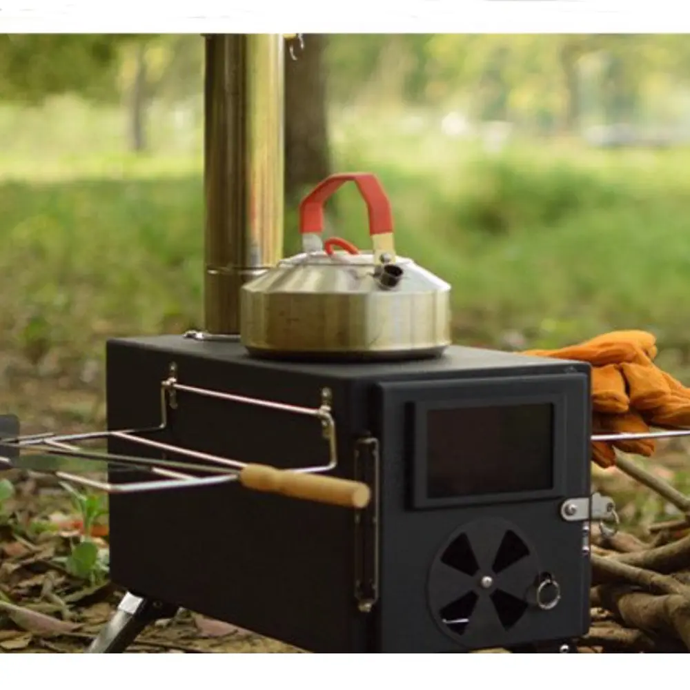 Wildrex Camping Iron Stove Wood Burning Stove Quick Assembly hiking camping wood stoveTent Stove