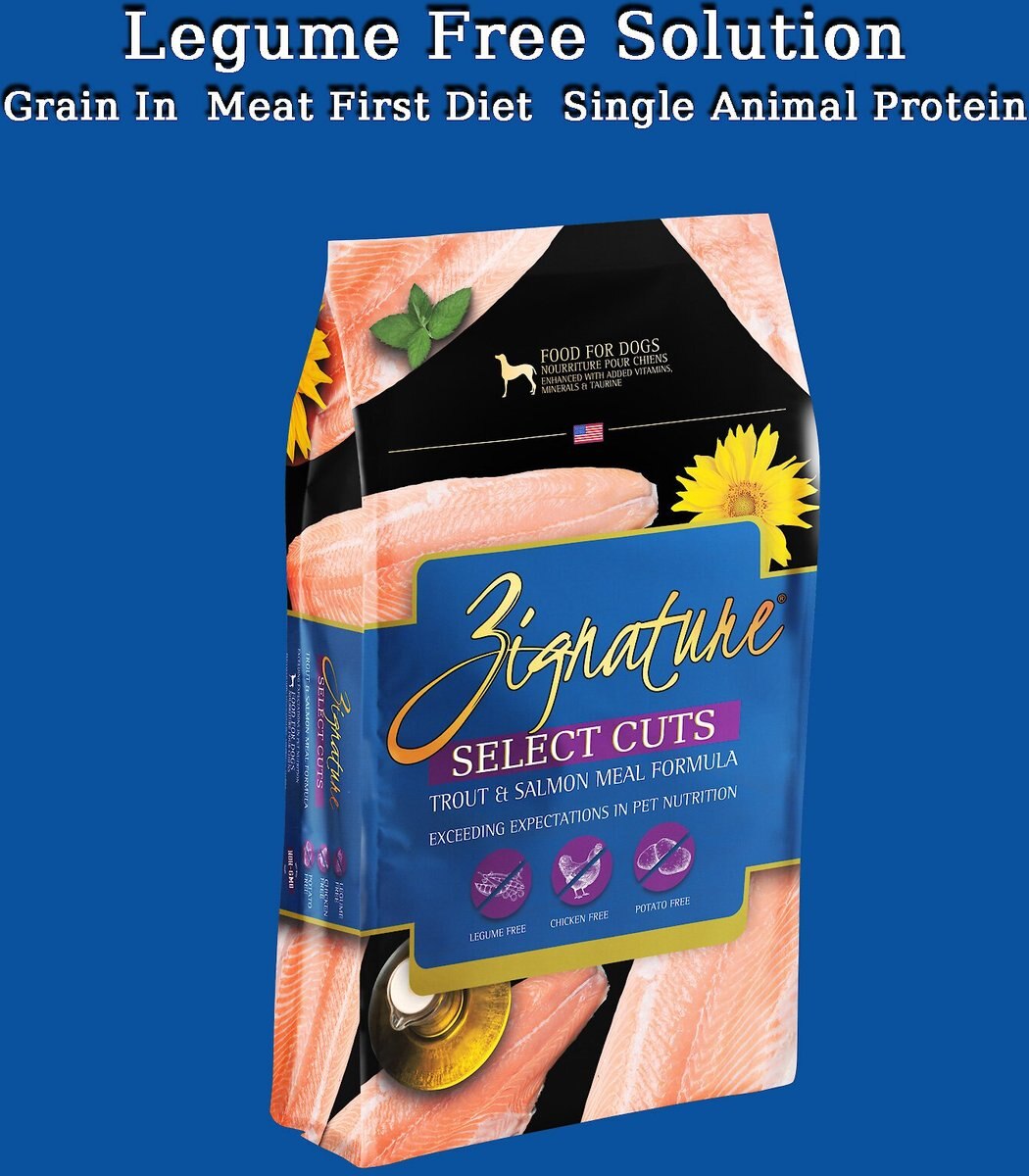 Zignature Select Cuts Trout and Salmon Meal Formula Dry Dog Food