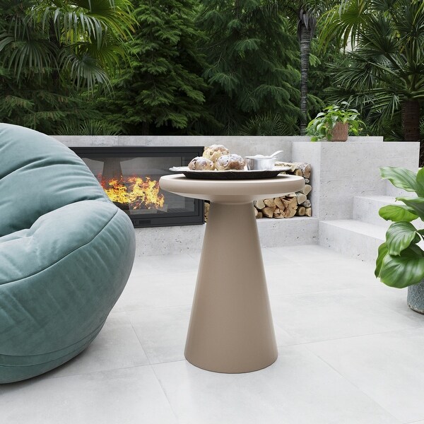 Patio Watcher 16 in. Mgo Concrete Mushroomshaped Patio Outdoor Side Table