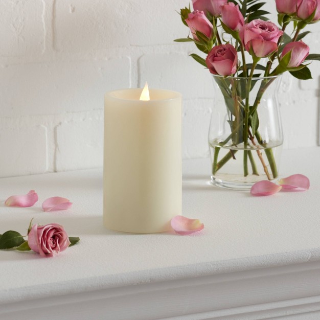 X 5 quot Led Pillar Candle Cream