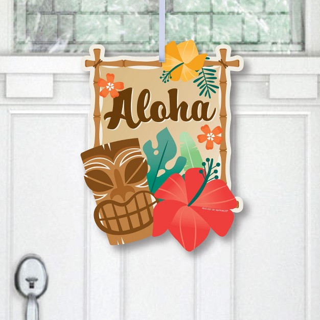 Big Dot Of Happiness Tropical Luau Hanging Porch Hawaiian Beach Party Outdoor Decorations Front Door Decor 1 Piece Sign