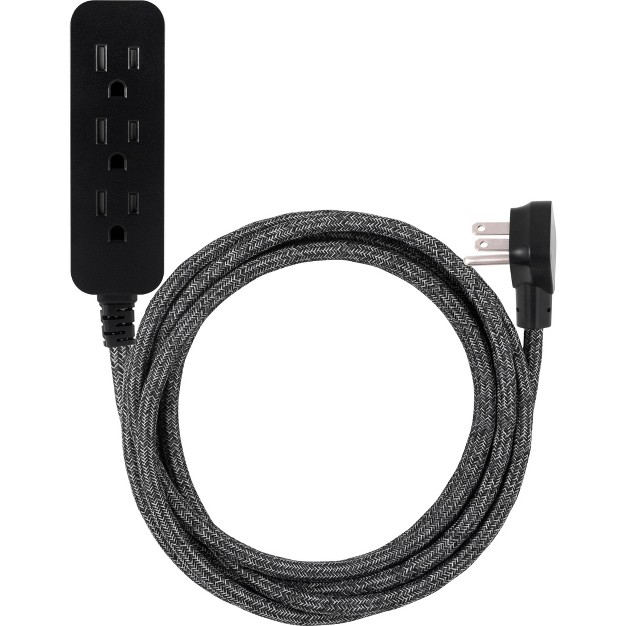 Cordinate 3 Outlet 10 x27 Extension Cord Dark Heather