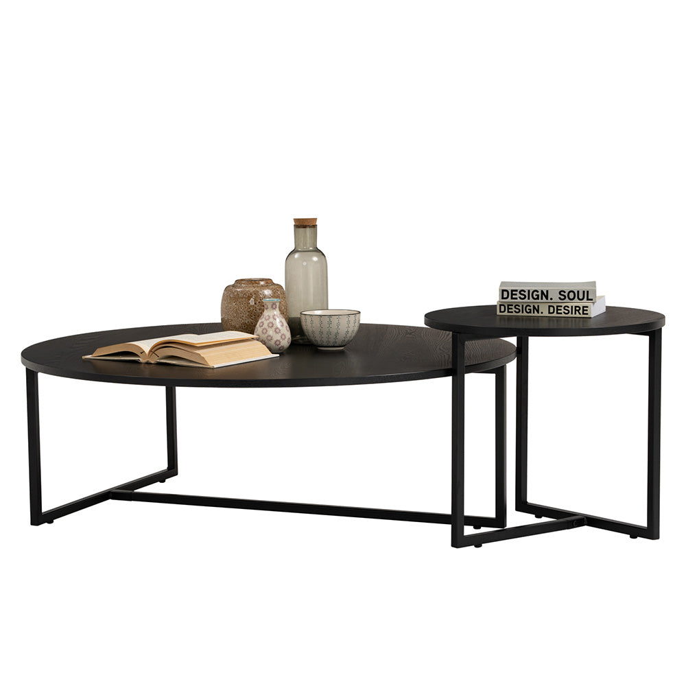 TURNER Round Coffee Table 100cm - Black