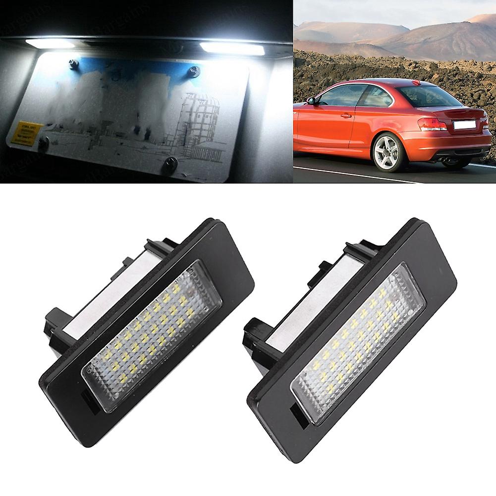 1 Pair Car License Plate Light Led License Lamp Fit For E82/e88/e90/e92/e93/e39 00-12