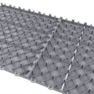 Pure Garden 11.5 in. x 11.5 in. Outdoor Interlocking Polypropylene Patio and Deck Tile Flooring in Grey (Set of 6) HW1500208