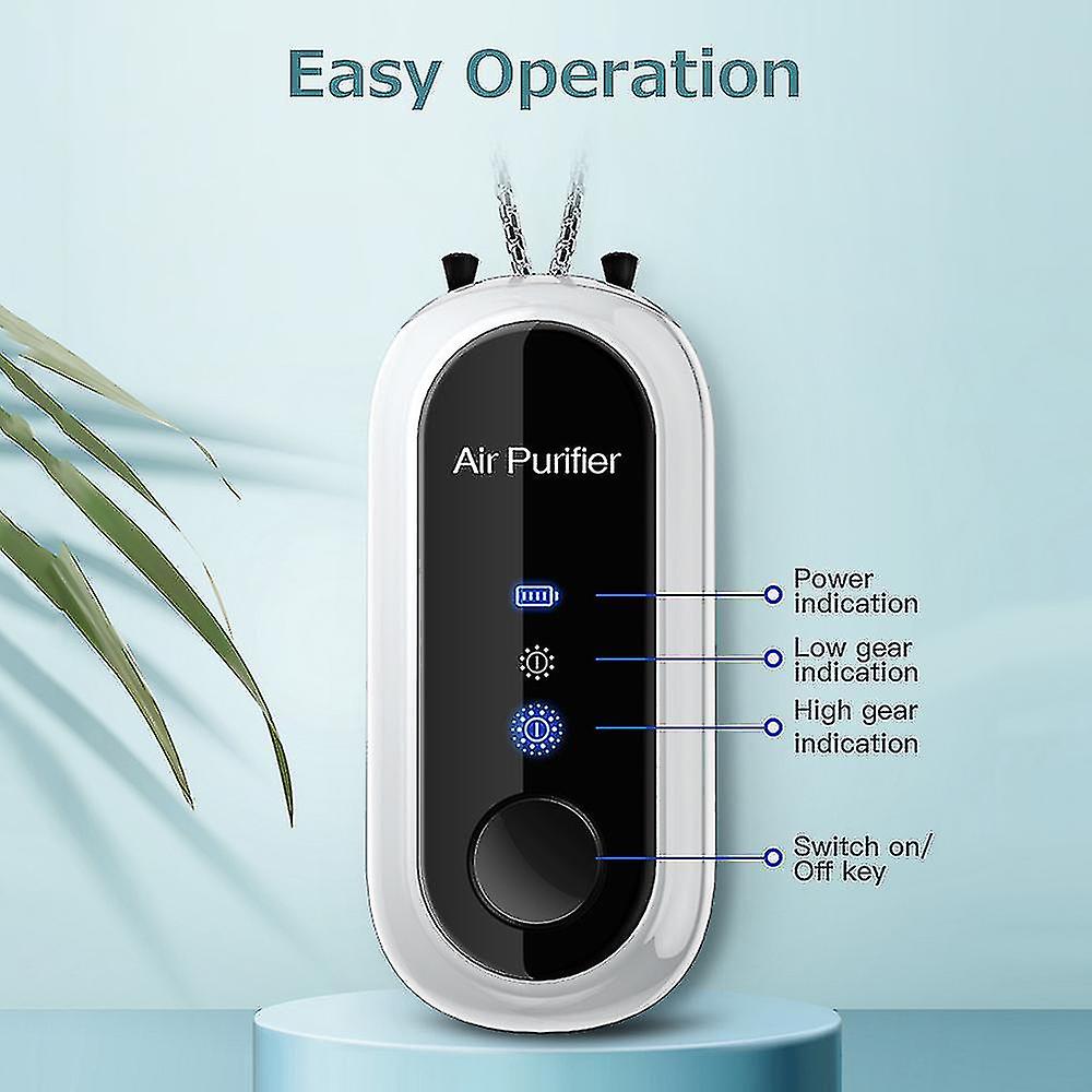 Neck Air Purifier Negative Ions Air Cleaner Wearable Air Freshener Deodorant