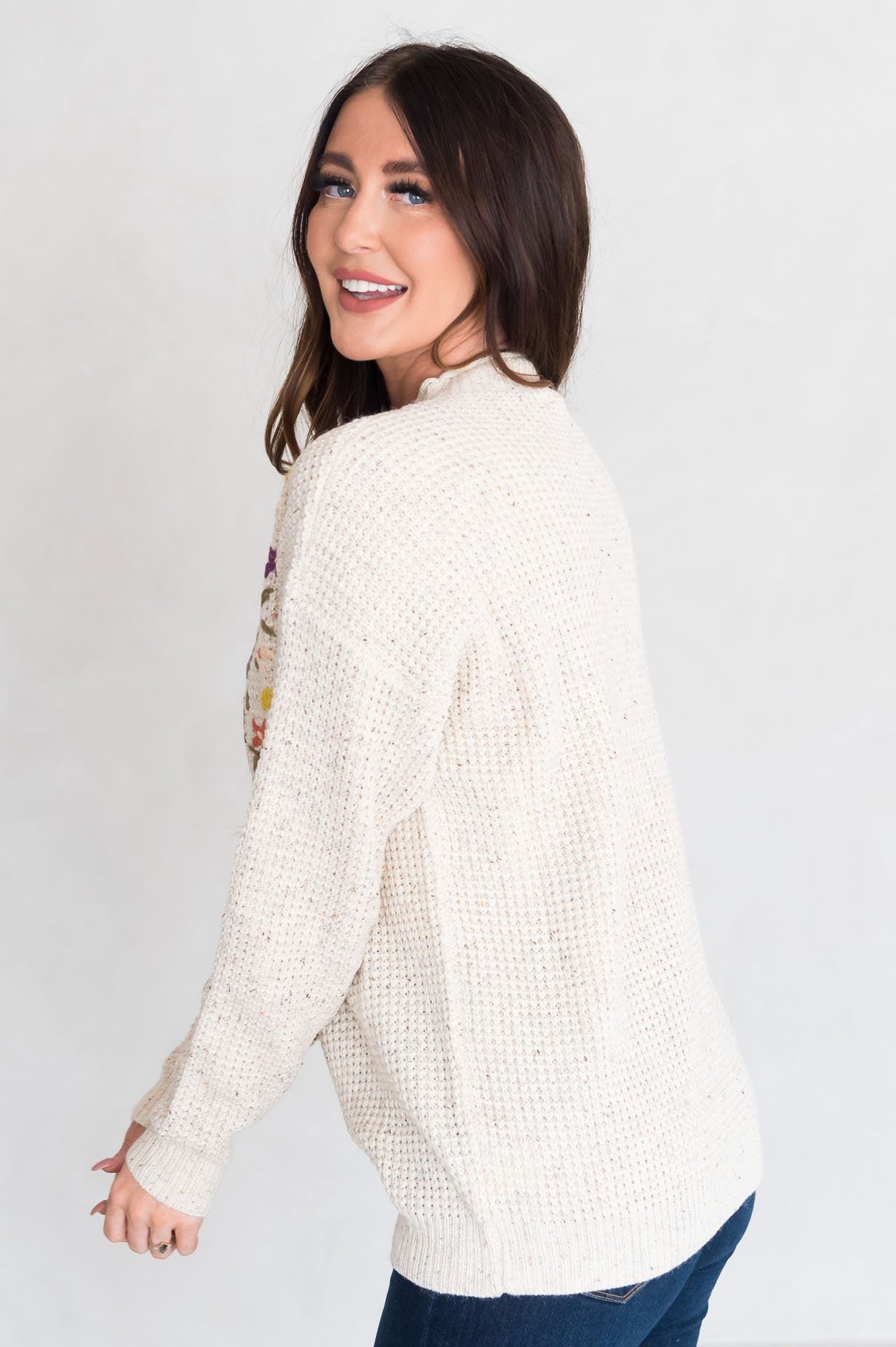 Born To Bloom Modest Sweater