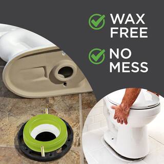 The Plumber's Choice Universal Fit for 3 in. and 4 in. Waste Lines Elastic Waxless Toilet Ring Seals Bowl 1007US