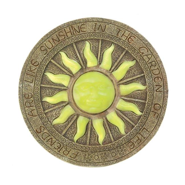 10.2 x 10.2 x 0.5 in. Bursting Sun Glowing Stepping Stone