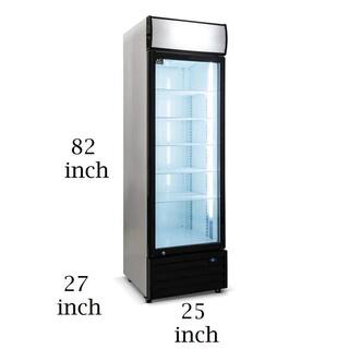 Cooler Depot 25 in. W 15.5cu.ft Commercial Merchandise Upright Display Single Glass Door Beverage Refrigerator cooler in White CD-430S