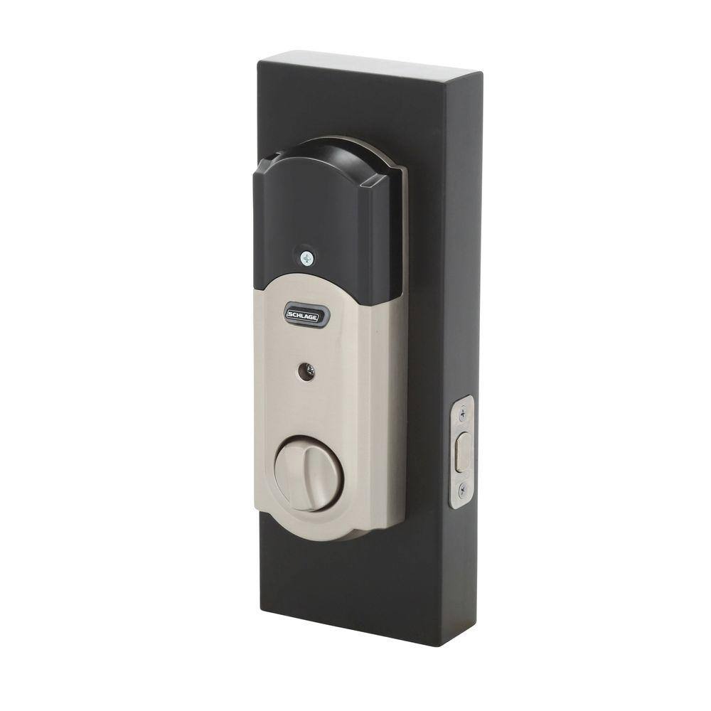 Schlage Camelot Satin Nickel Connect Smart Door Lock with Alarm (2-Pack) CAM619 BE469