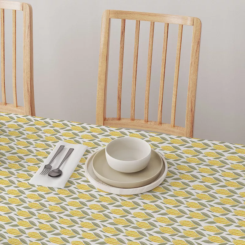 Rectangular Tablecloth， 100% Cotton， 60x120， Harvest Corn