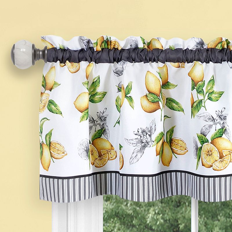 Achim Lemon Drop Tier and Valance Window Curtain Set