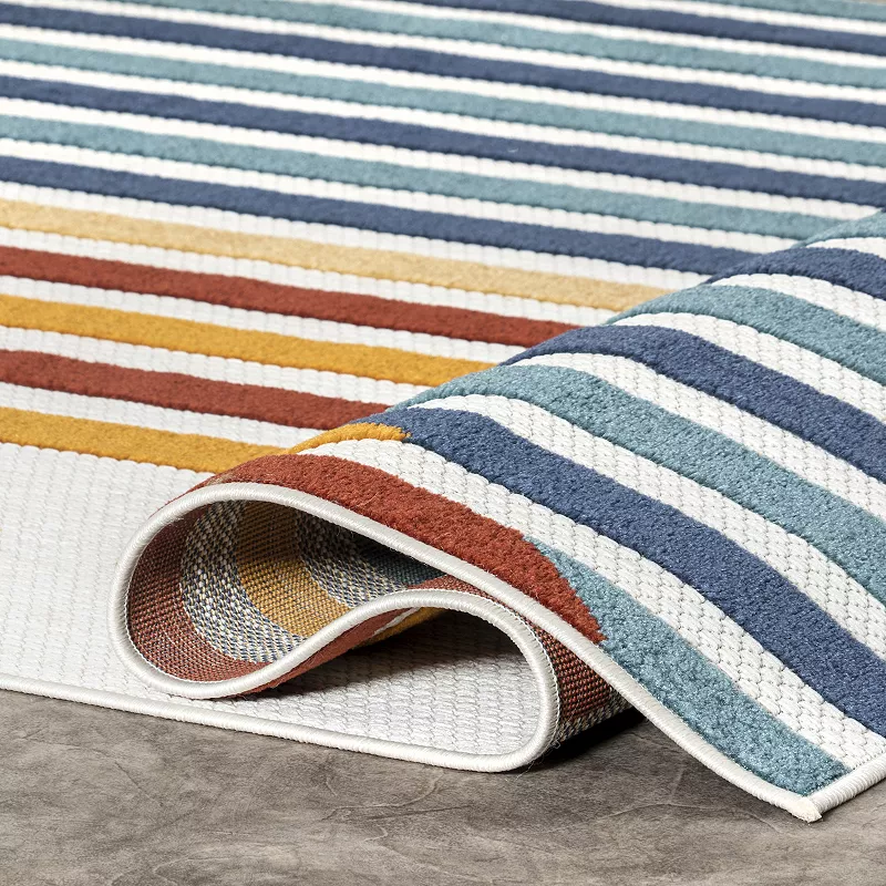 nuLoom Adali Contemporary Striped Indoor/Outdoor Area Rug