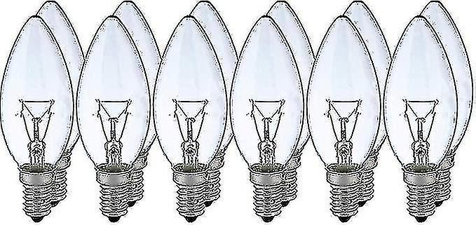 12x 40w E14 Candle Lamp Clear White Classic Incandescent Bulb