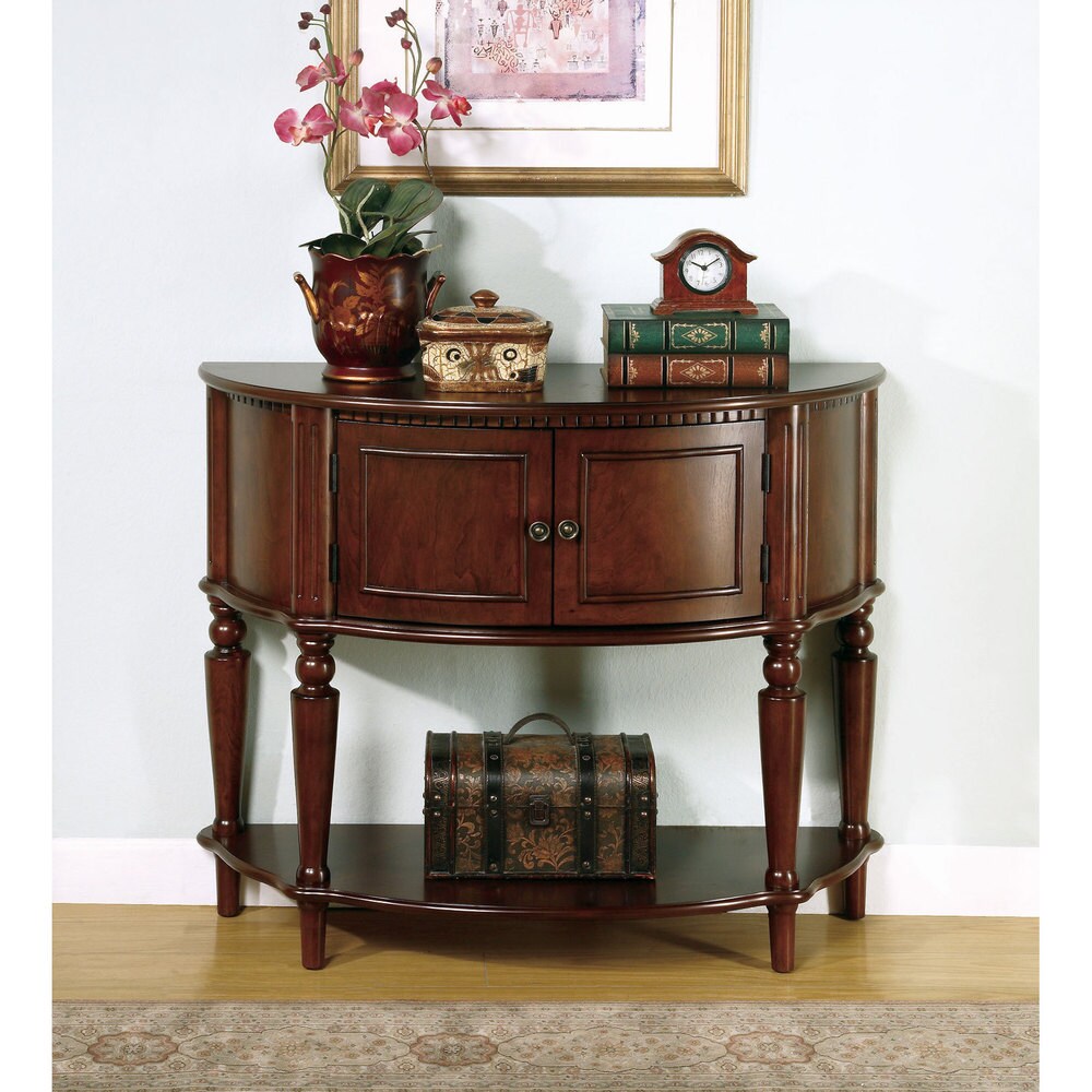 Brown Traditional Entryway Console Table