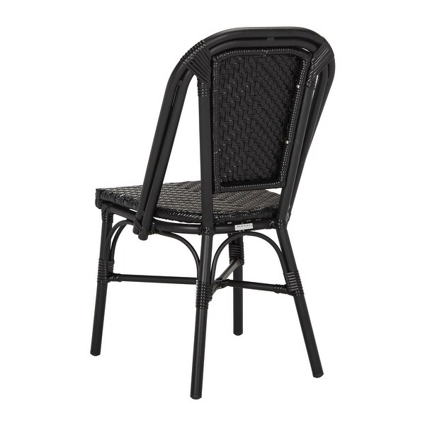 SAFAVIEH Daria Stacking Black Side Chair (Set of 2)