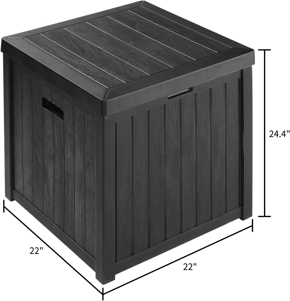 Outdoor Patio Medium Deck  Box Plastic Bench Box 51 Gallon Lightweight  Container and Organizer for Furniture Cushions Garden  and Pool Toys