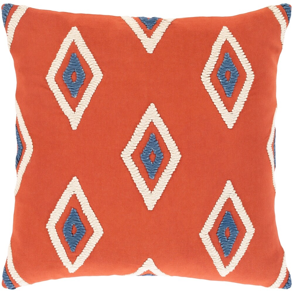 Wilber Geometric Bohemian Embroidered Throw Pillow