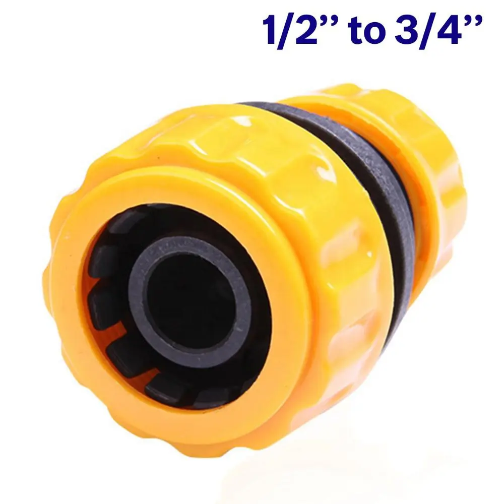 Water Tap Hose Pipe 3/4'' to 1/2'' Adaptor Fitting Quick Connector Tubing Repair Universal Garden Supplies Greenhouse