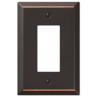 AMERELLE Oversized 1 Gang Rocker Steel Wall Plate - Aged Bronze 463RDB