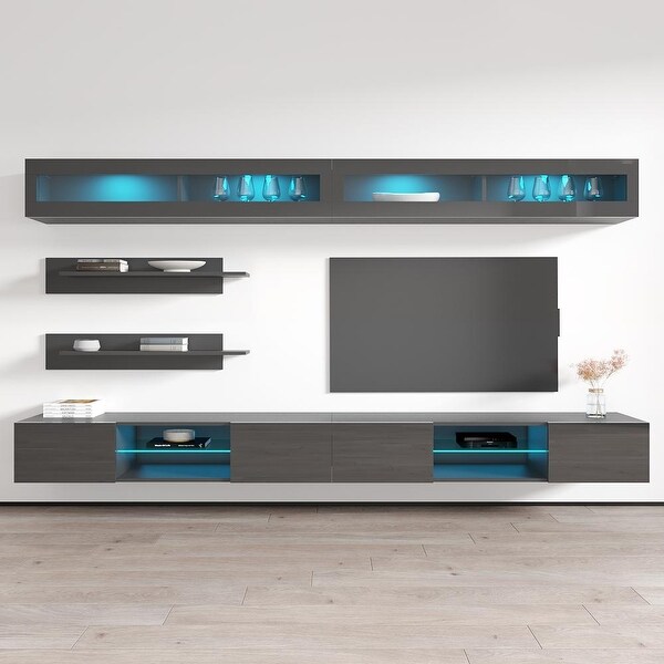 Fly I2 33TV Wall Mounted Floating Modern Entertainment Center