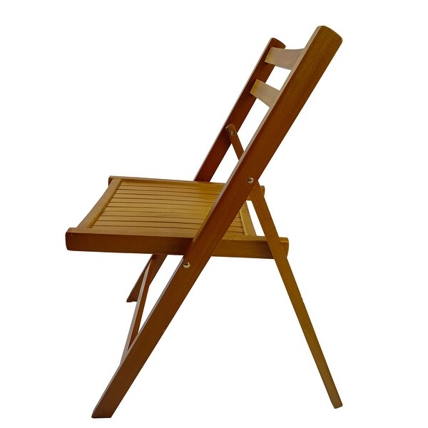 Furniture Slatted Wood Folding Special Event Chair ，Set of 4