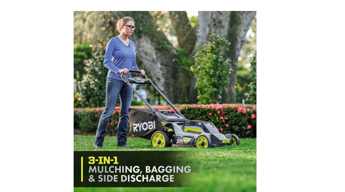 RYOBI RY401170VNM 40V HP Brushless 20 in. Cordless Battery Walk Behind Push Mower with 6.0 Ah Battery and Charger