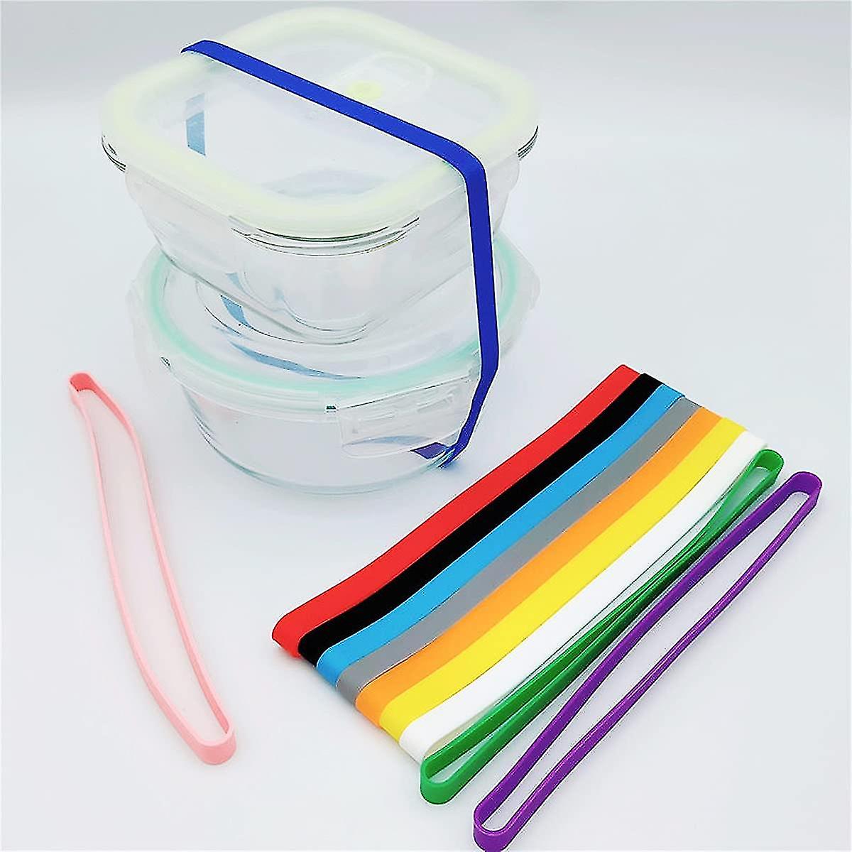 Botao Silicone Rubber Bands，planner Elastic Bands Wrapping Bands Elastic Rubber Colourful Rubber For Fastening Books Umbrellas Banknotes Pens(10pcs， R