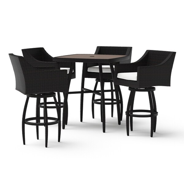 Deco 5 Piece Sunbrella Outdoor Patio Barstool Set