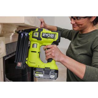 RYOBI ONE+ 18V Lithium-Ion 2.0 Ah 4.0 Ah and 6.0 Ah HIGH PERFORMANCE Batteries  Charger Kit w HP Brushless Brad Nailer PSK007-P322