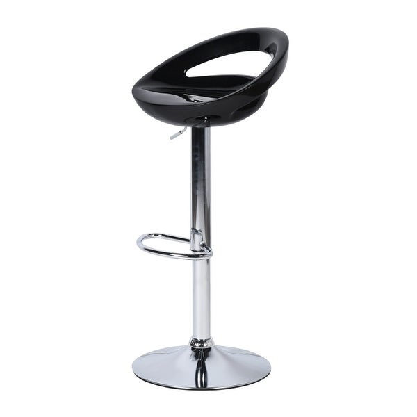 Ergonomic Streamlined Stools Set of 2 ABS Counter Height Bar Chairs