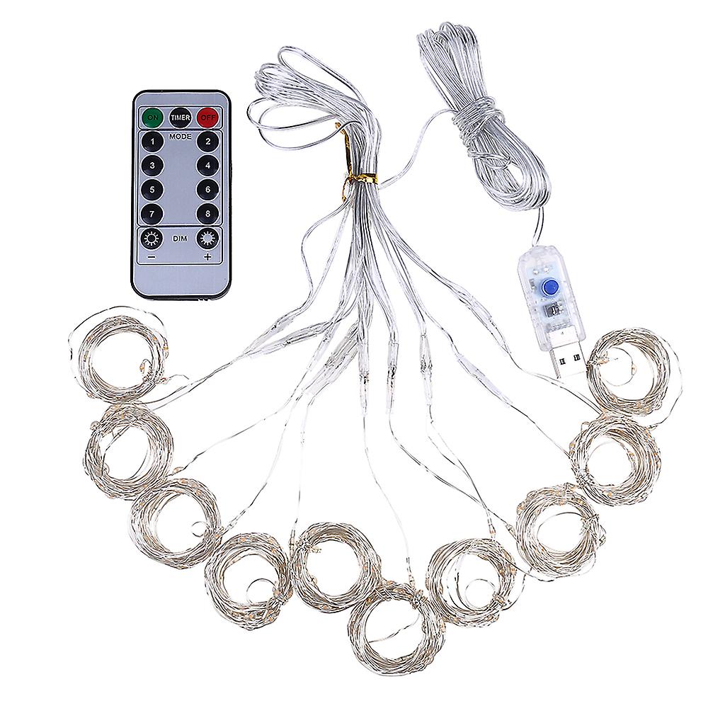 3000mm*3000mm 300leds Usb Curtain Light Copper Wire 8 Modes Lamp String Lights With Rf Remote