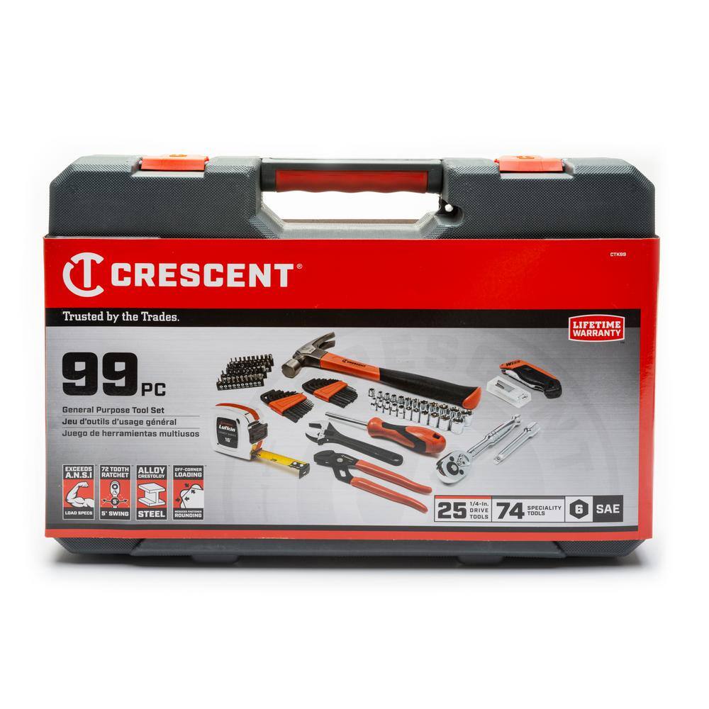 Crescent 14 in. Drive General Purpose Tool Set (99-Piece) CTK99