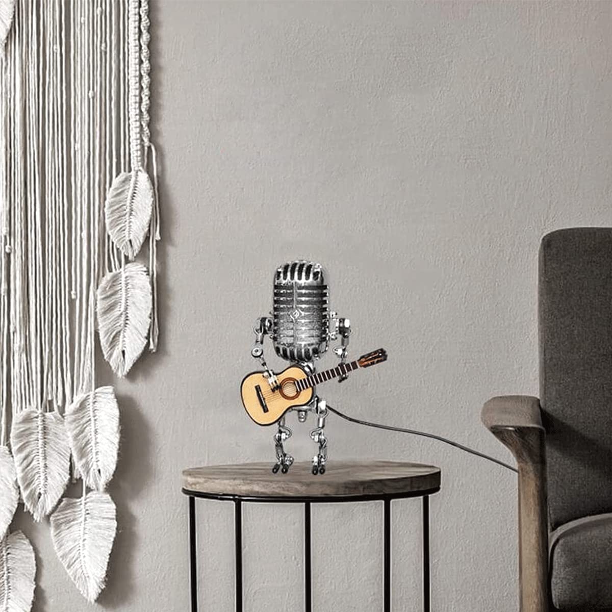 🔥  49% OFF🎁Vintage Metal Microphone Robot Desk Lamp🎸