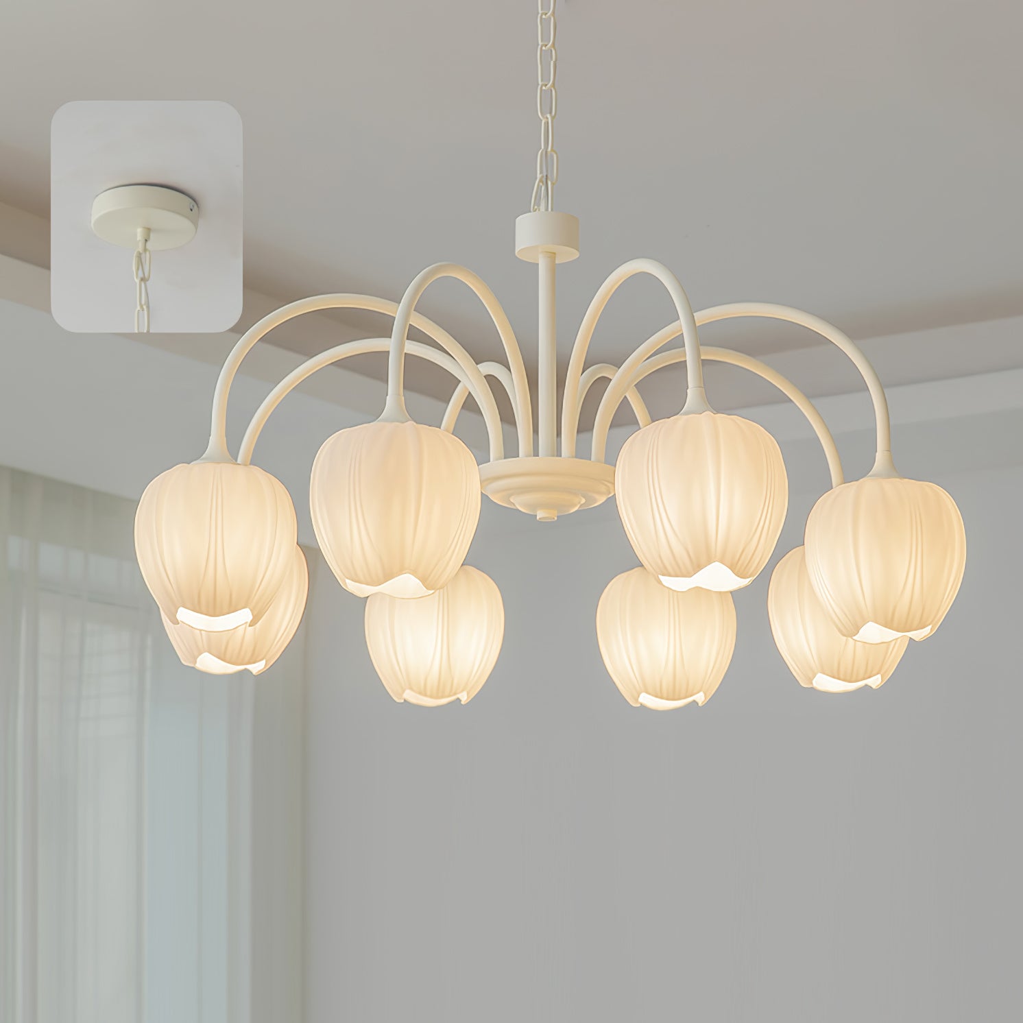 Tulip Matcha Chandelier