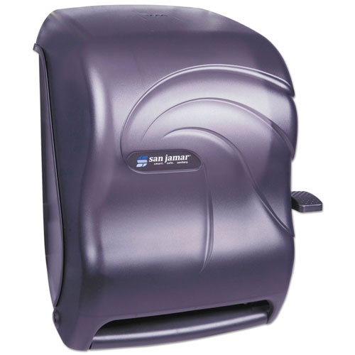 San Jamar Lever Roll Towel Dispenser | Oceans， Black Pearl， 12 15