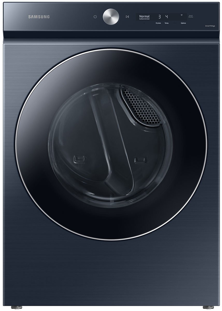  Bespoke 7.6 Cu. Ft. Brushed Navy Ultra Capacity Gas Dryer With AI Optimal Dry And Super Speed Dry